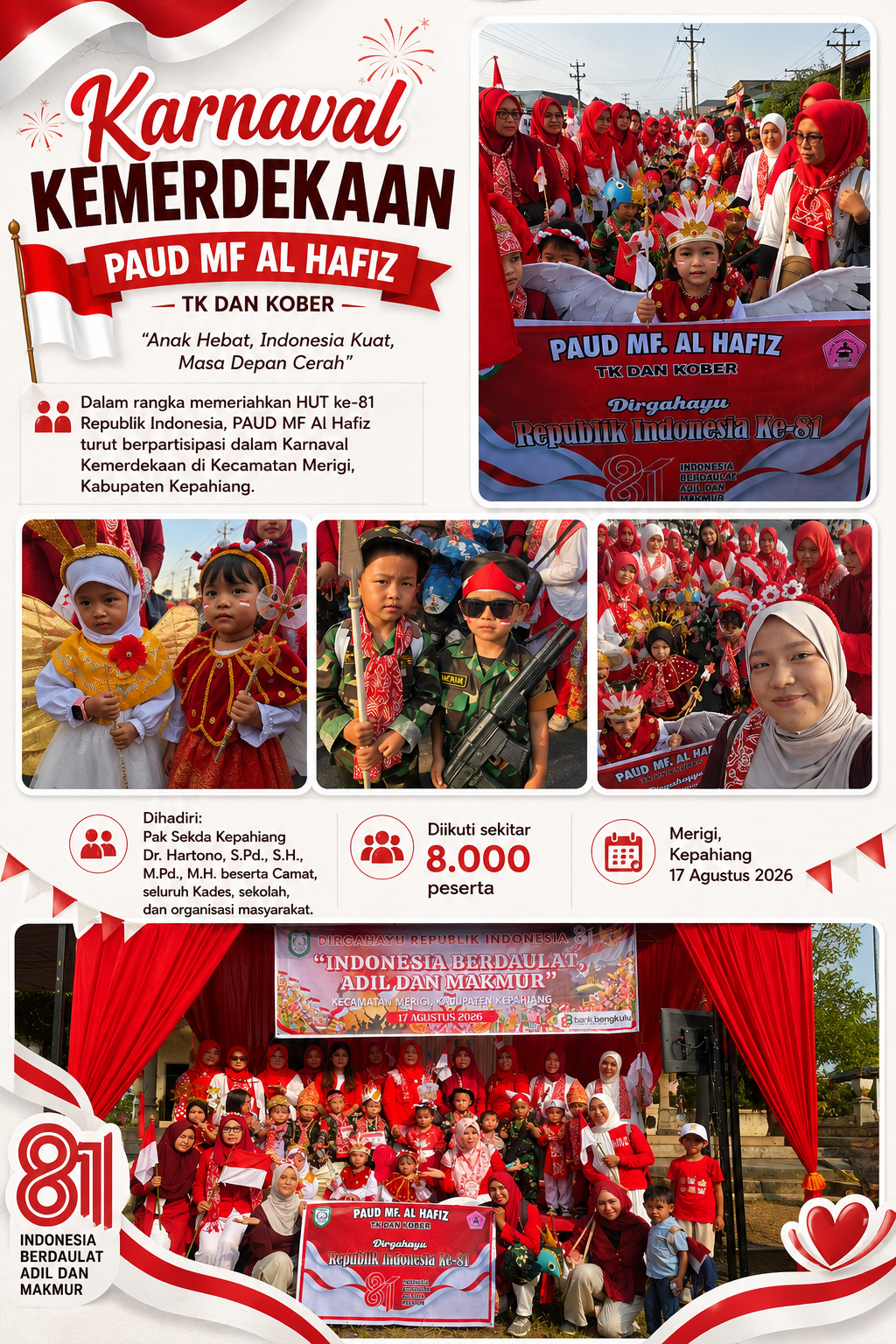 Kegiatan Karnaval PAUD MF Al hafiz