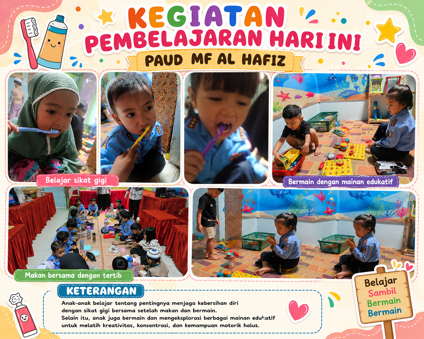 Pembelajaran hari 1 paud mf Al hafiz