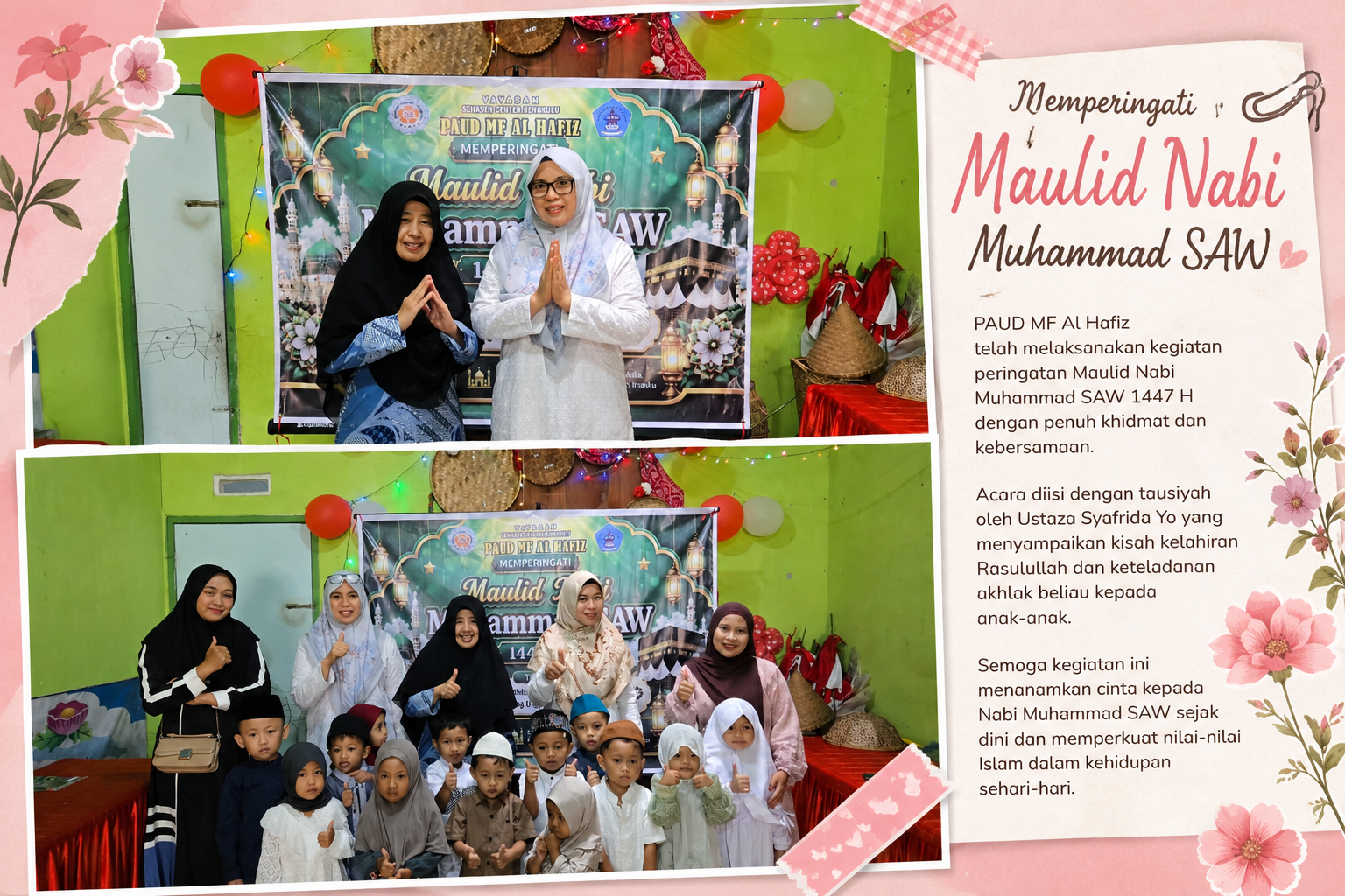 Maulid Nabi Muhammad Saw Paud MF Al hafiz
